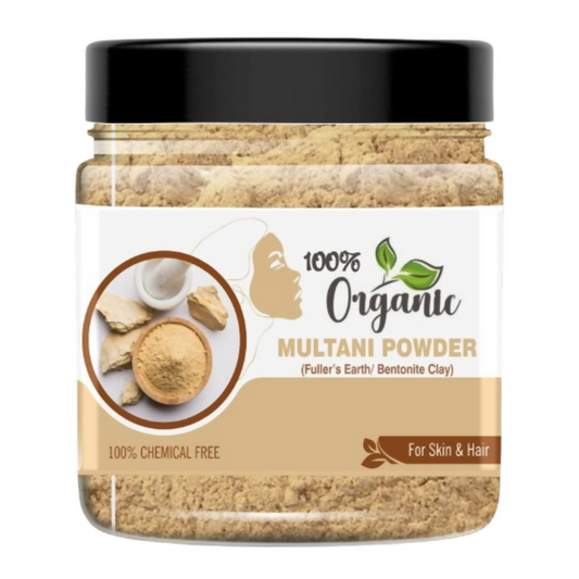 100% Organic Pure Multani Mitti Powder (Fuller's Earth) Skin Face Clays